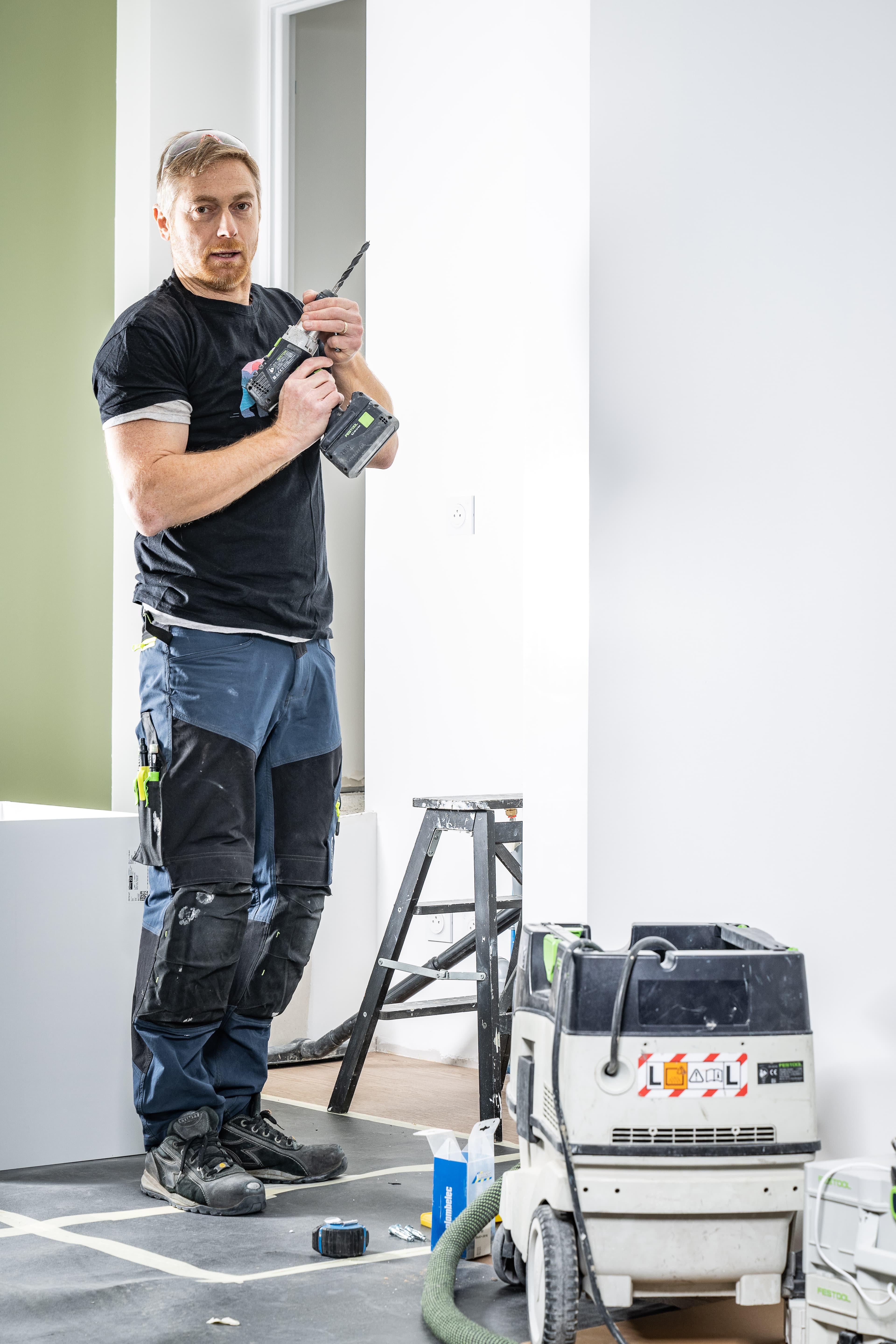 Stéphane en train de travailler