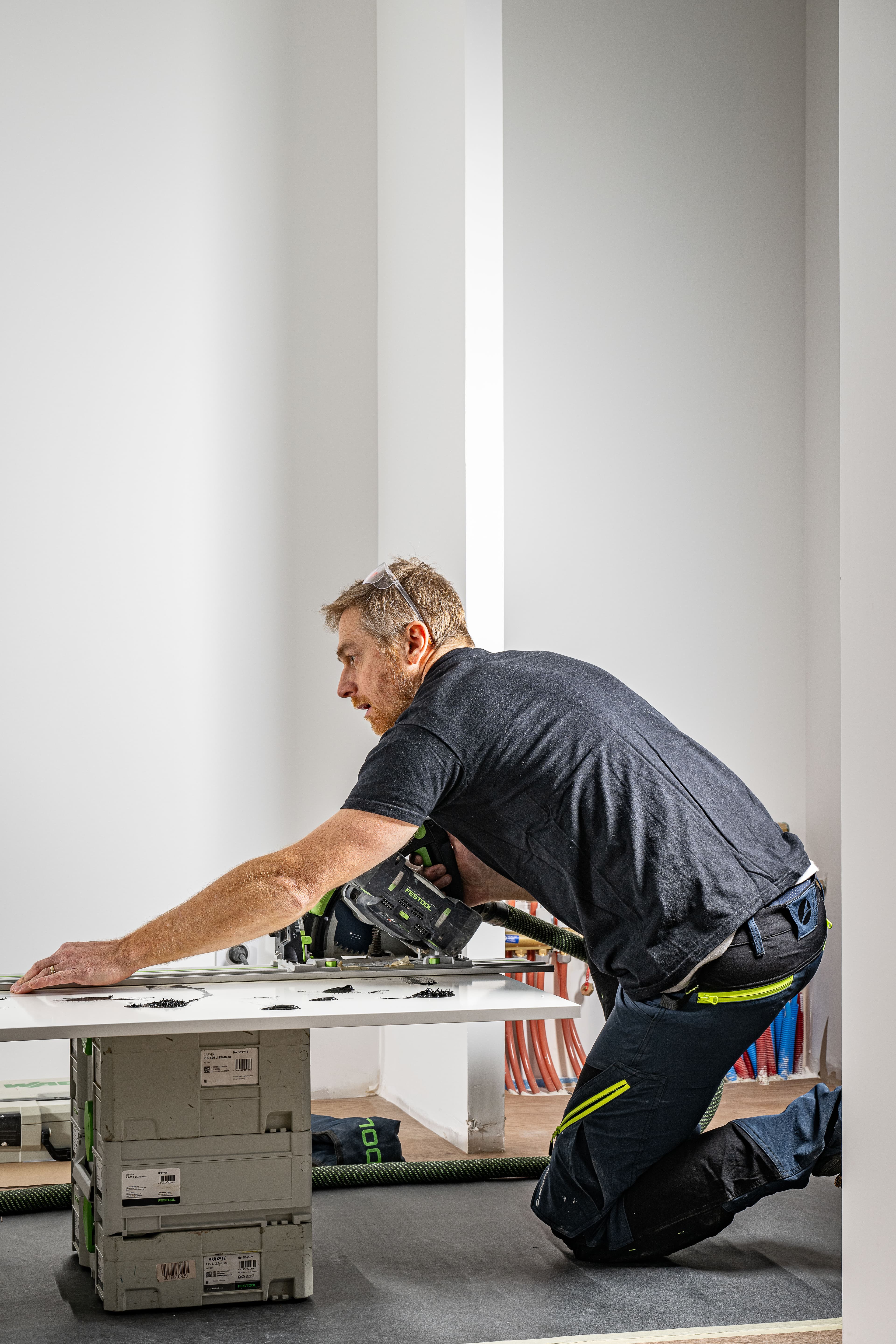 Stéphane en train de travailler